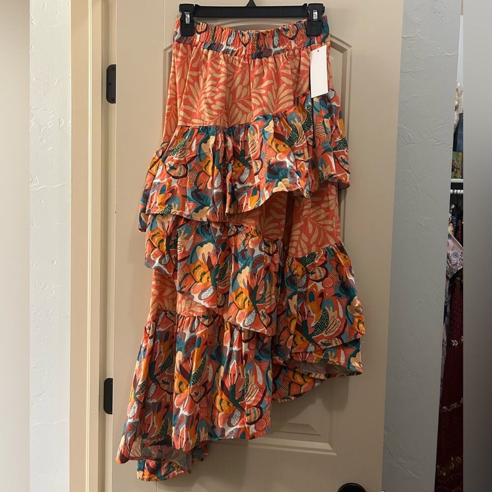 Aura Asymmetrical Tiered Skirt